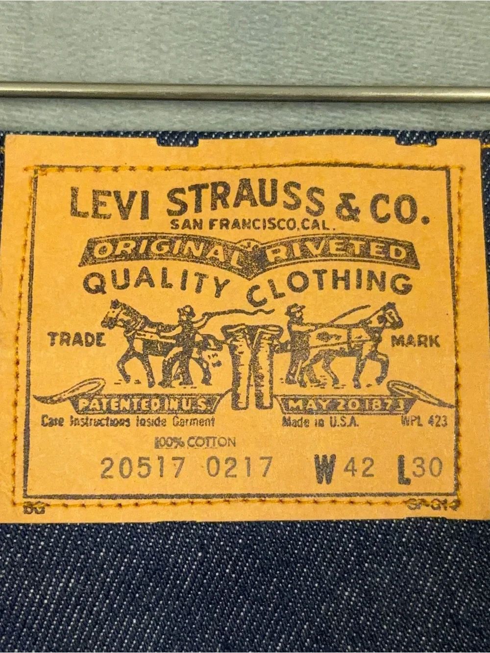 Vintage Levis 517 Jeans Men Size 42x30 Actual 40x30 Orange Tab Saddleman Bootcut